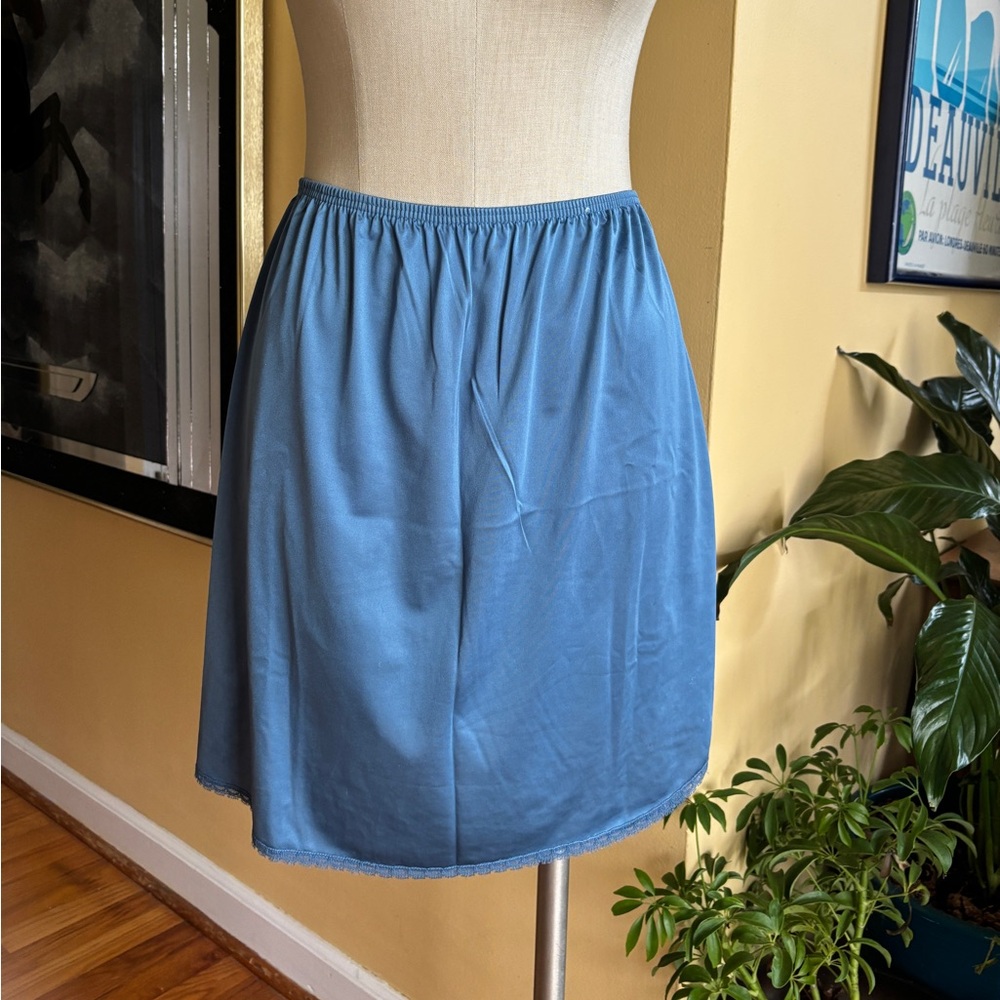 vintage light steel blue half slip